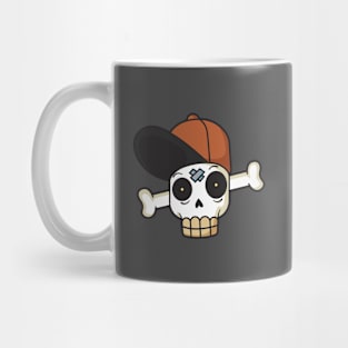 skull head and hat Mug